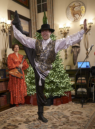 Jewish Bottle Dance, Russian Themed Party, Philadelphia, Pennsylvania, Elina Karokhina, dancer Vladimir Nikitin, photo credit Master Studio Photography - 267.312.2224  www.master-studio.com