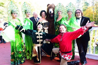 Alex Cheburin, Aria Entertainment dancers, Anna Brovkina, Katia Brovkina, Irina Biryukova, Olga Yeliseyeva, Russian Themed Party, upstate New York, Noble Nest, White Lake, NY, Photo by Nikolai Komissarov