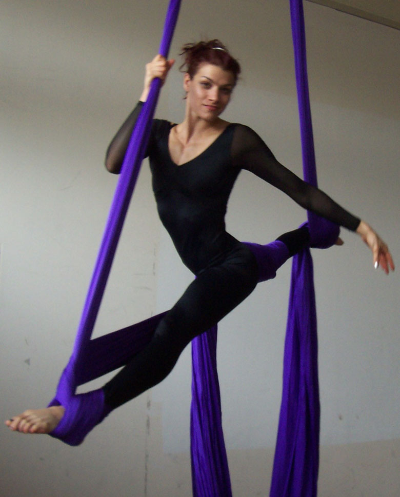 Aerial Silks artist Gina click image above to view full size photo